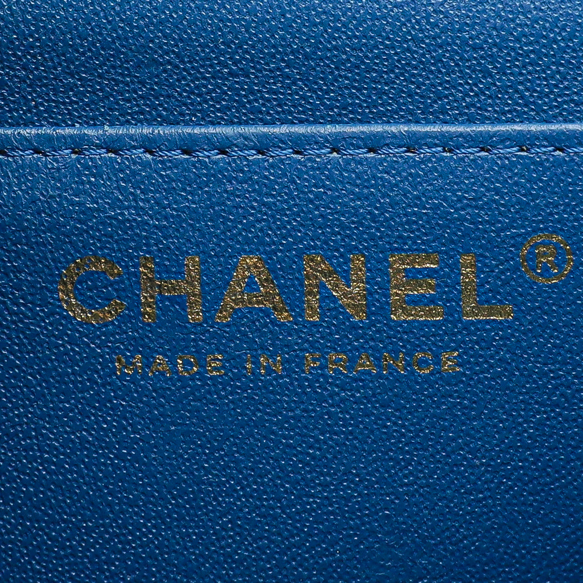 Chanel Blue CC Chevron Mini Square Flap Bag