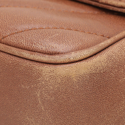 Chanel Brown CC Covered Diagonal Flap Bag