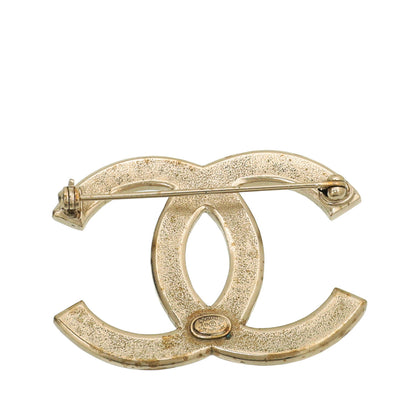 Chanel Gold CC Crystal Brooch