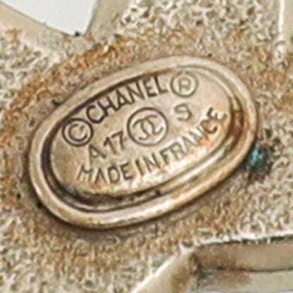 Chanel Gold CC Crystal Brooch