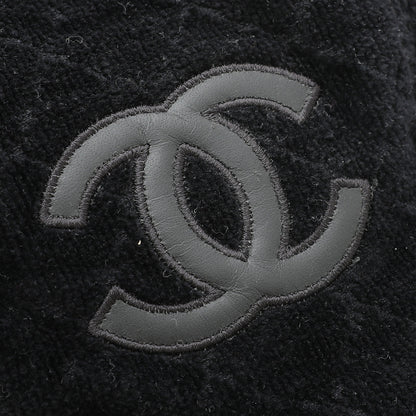 Chanel Black CC Quilted Diamond Baseball Hat Small