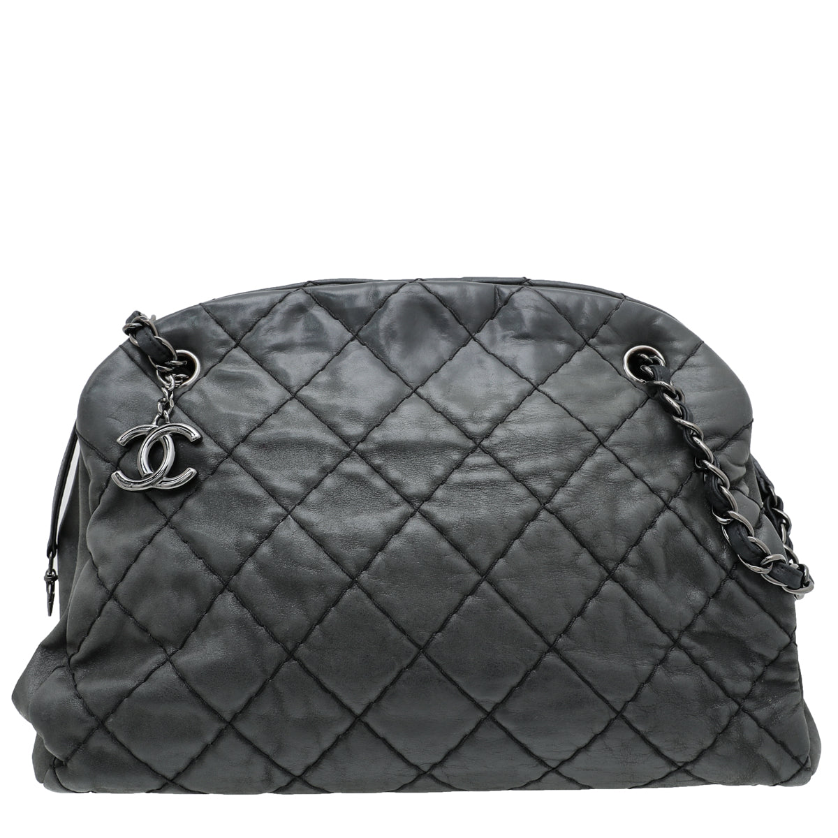 Chanel Black CC Just Mademoiselle Bowler Bag