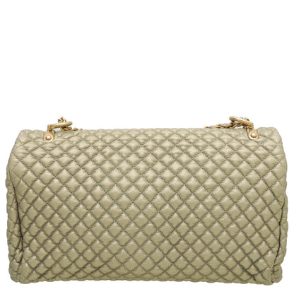 Chanel Metallic Gold CC Medallion Charm Micro Flap Bag