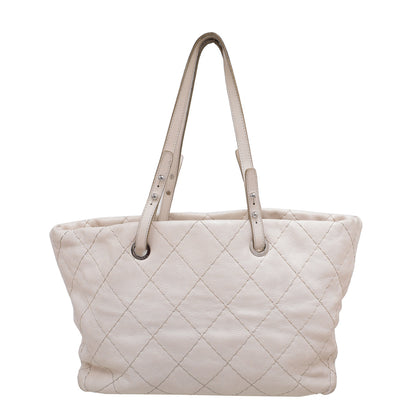 Chanel Off White CC On The Road Tote Bag