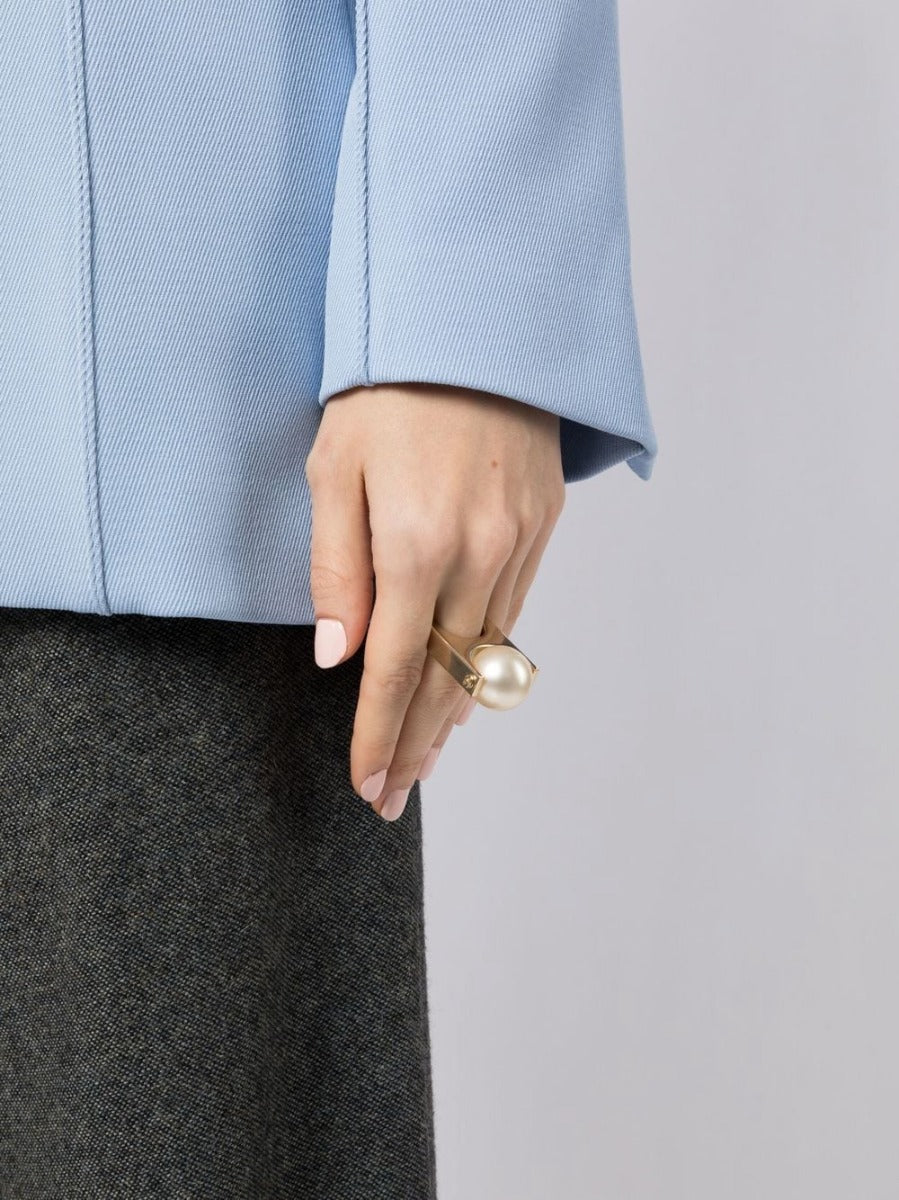 CC Pearl-embellished Ring
