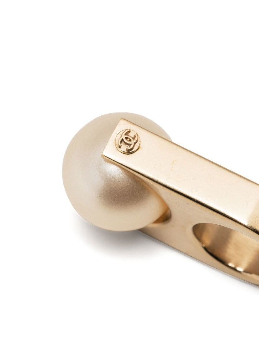 CC Pearl-embellished Ring