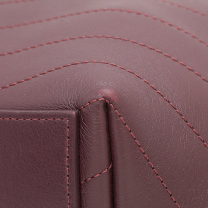 Chanel Burgundy Coco Chevron Backpack Bag