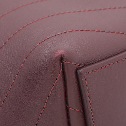 Chanel Burgundy Coco Chevron Backpack Bag