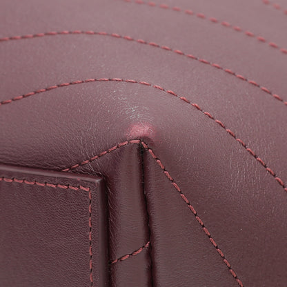 Chanel Burgundy Coco Chevron Backpack Bag