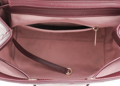 Chanel Burgundy Coco Chevron Backpack Bag