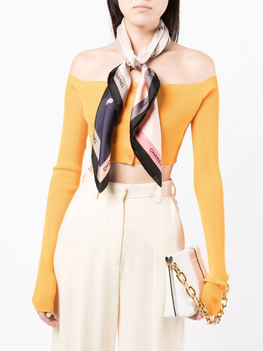 Nude Classic Bag Print Silk Scarf