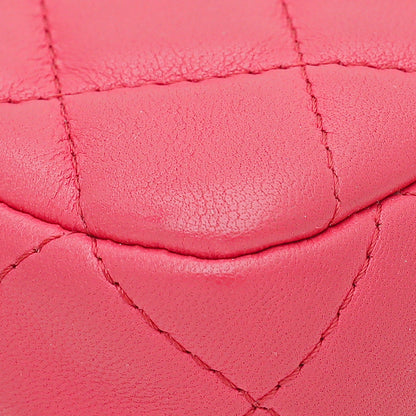 Chanel Pink Double Zip Wallet On Chain