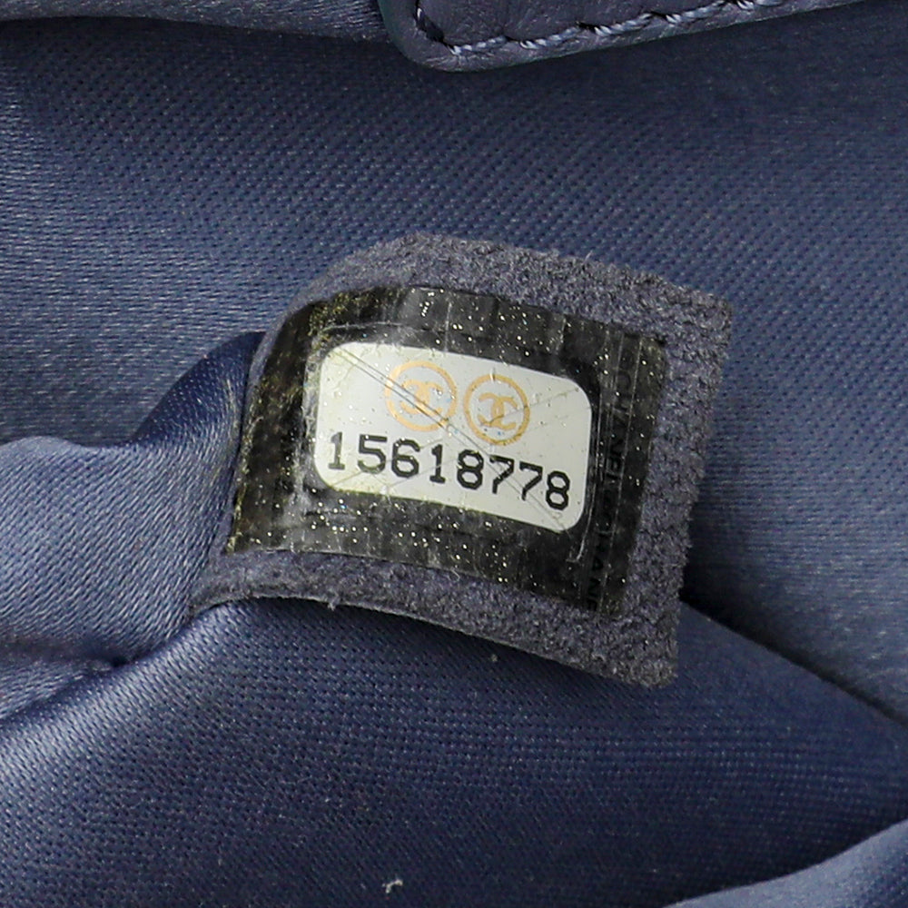 Chanel Grayish Blue Flap Zippy Back Bag