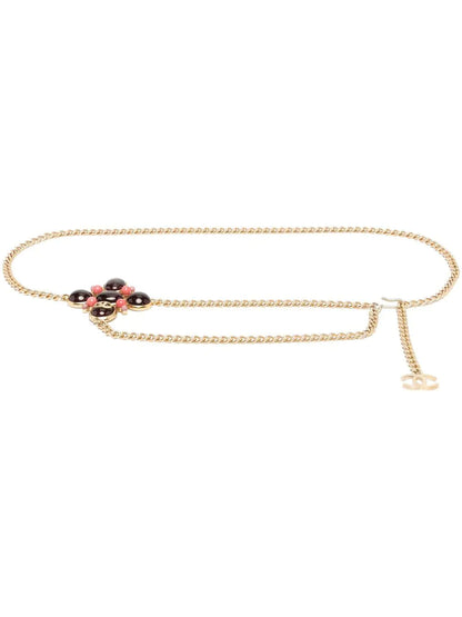 Gem Charm Logo Chain Belt