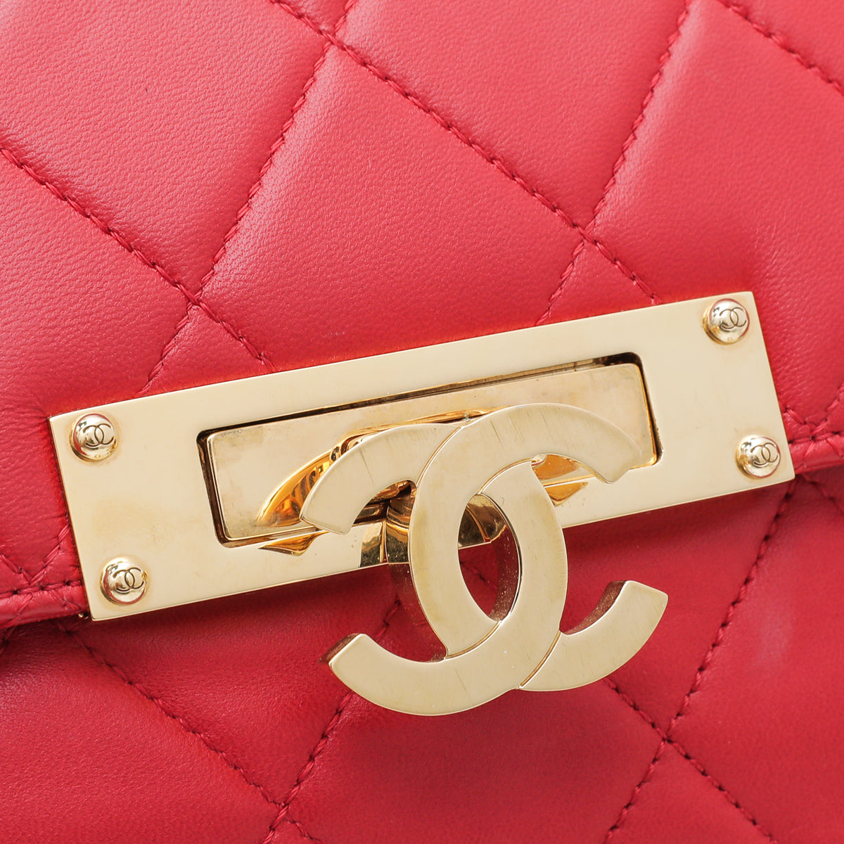 Chanel Red Golden Class Flap Bag