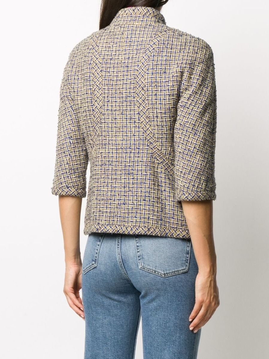 Grey Tweed Zip Jacket