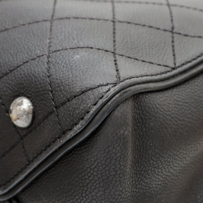 Chanel Black Hampton Convertible Tote Bag