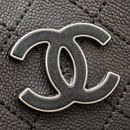 Chanel Black Hampton Convertible Tote Bag
