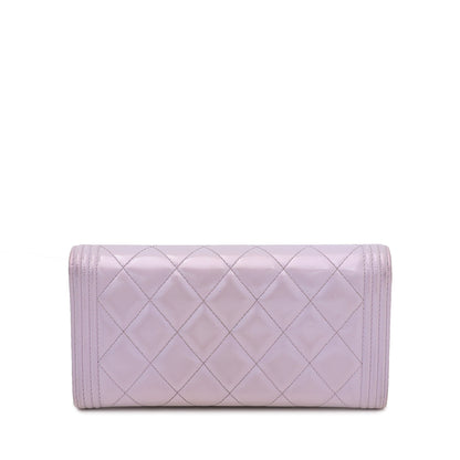 Chanel Lilac Le Boy Flap Wallet