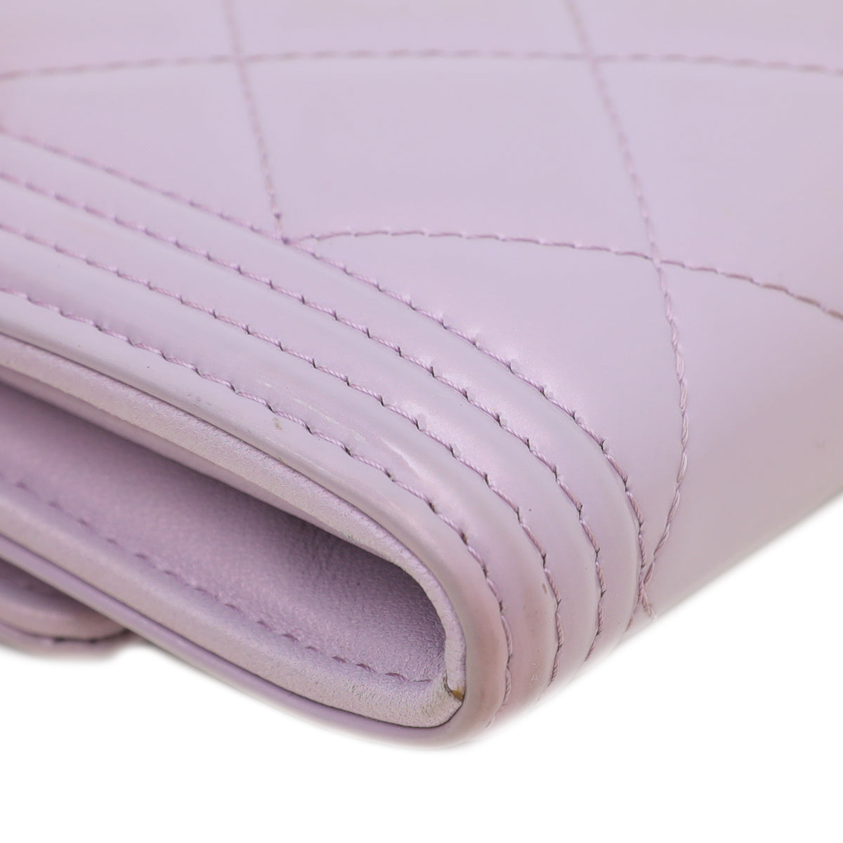 Chanel Lilac Le Boy Flap Wallet