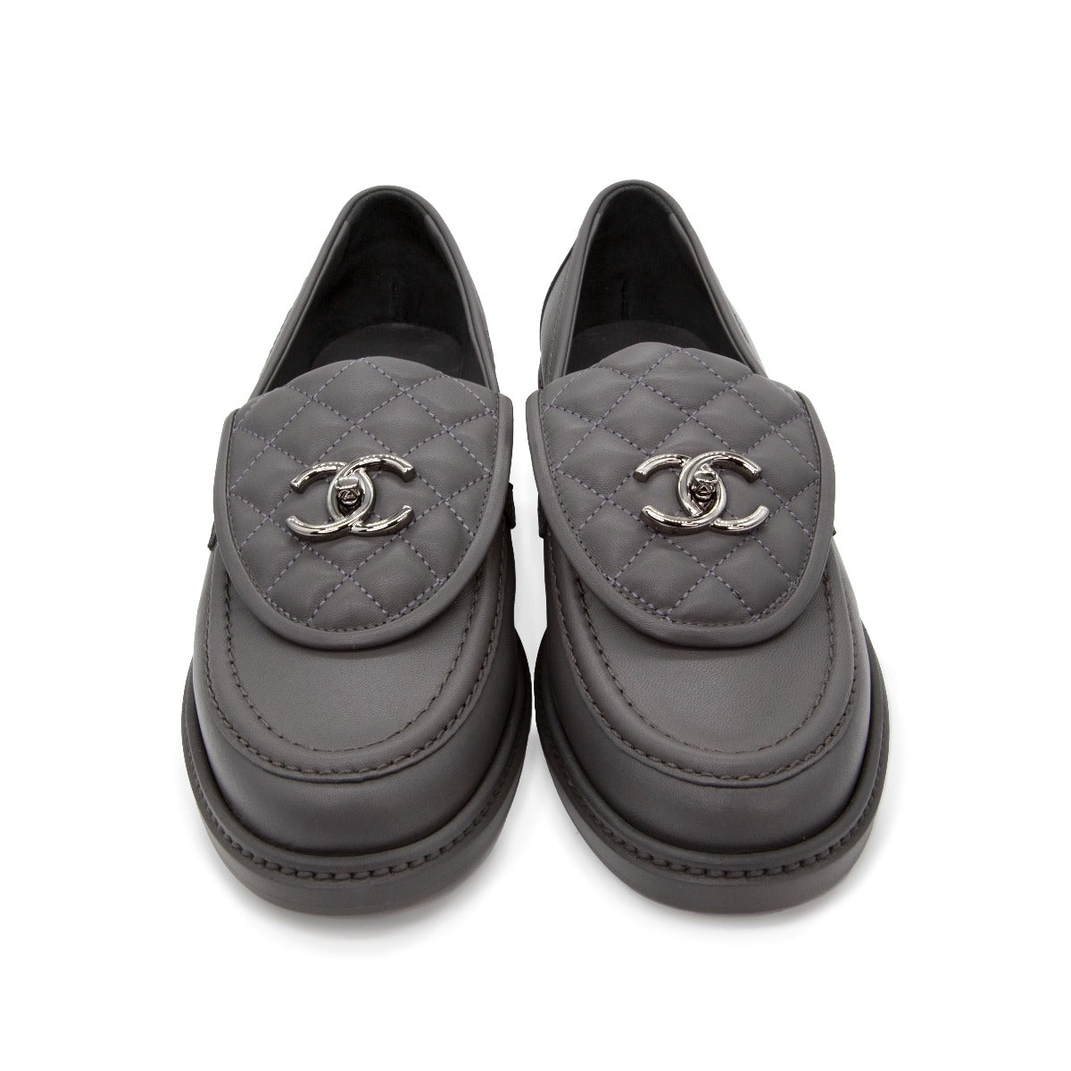 CC Quilted Leather Loafers
