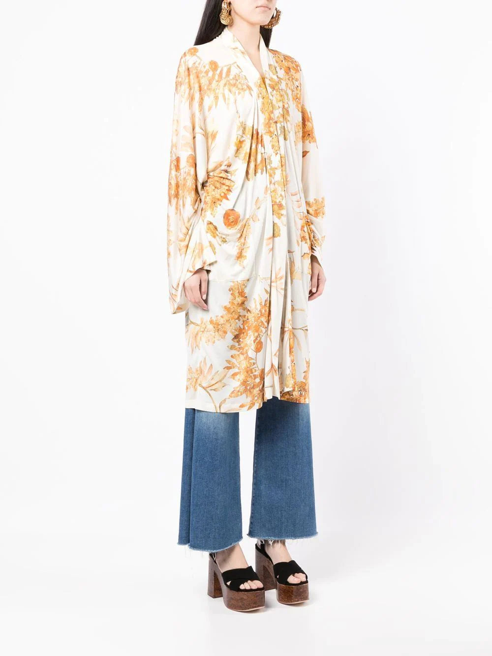 Paris Athens silk Baroque Pattern Kimono