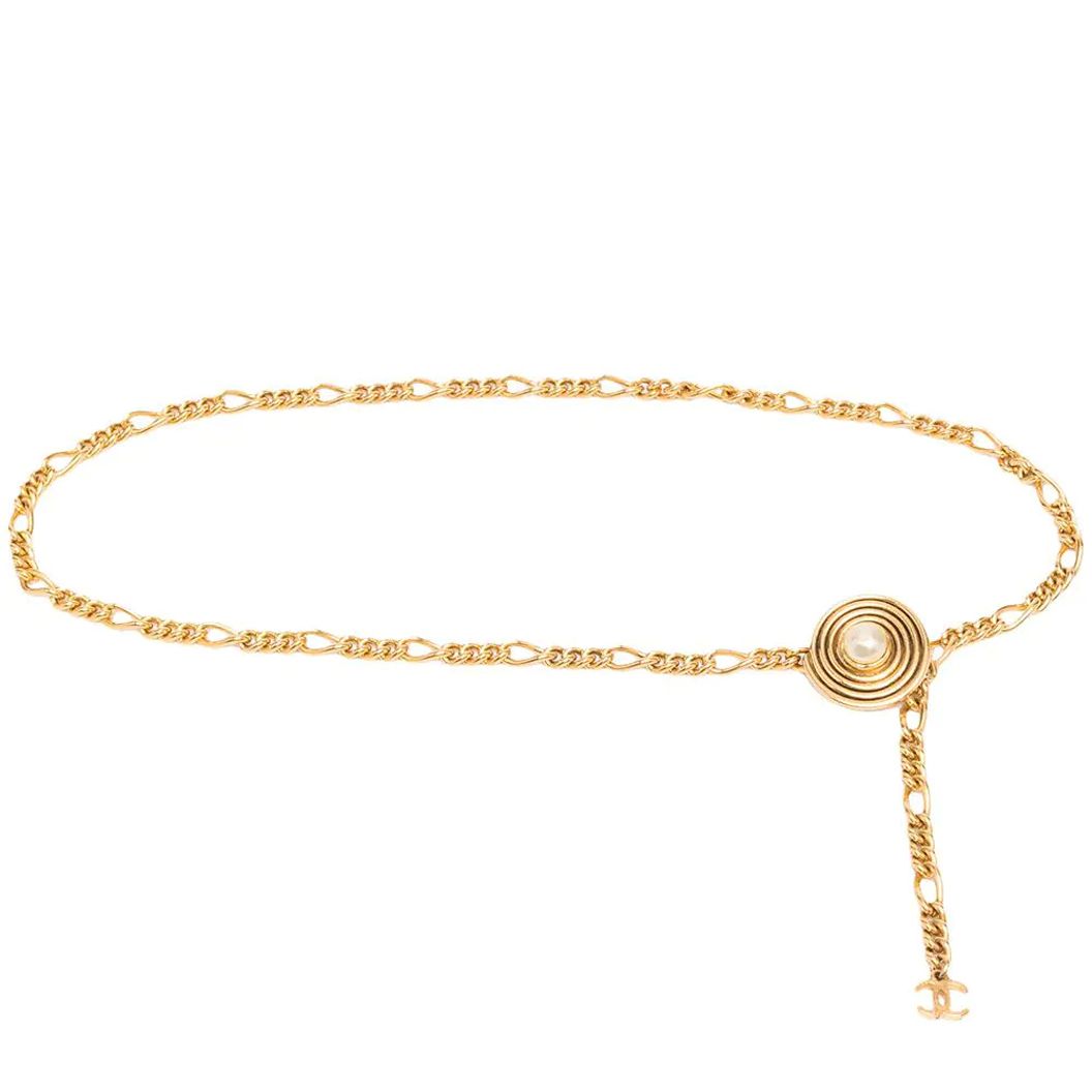 Pearl Detail Belt 1980s