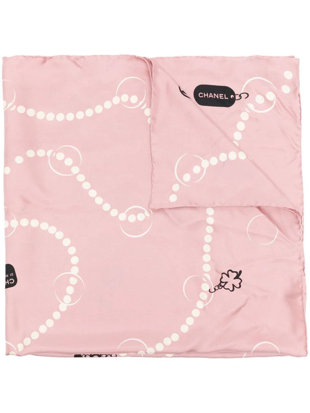 Pink Pearl CC Charms Silk Scarf