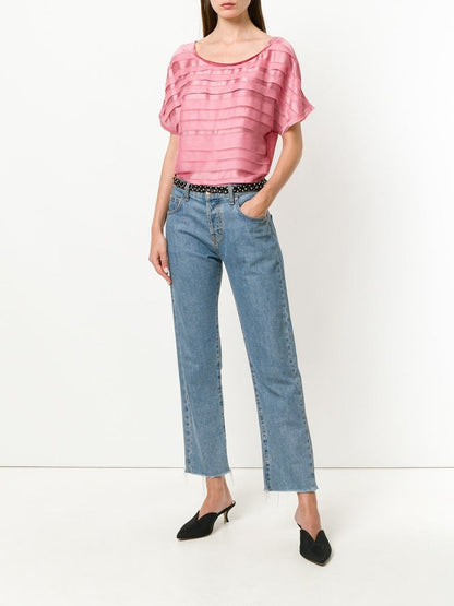 Pink Striped Layer Top