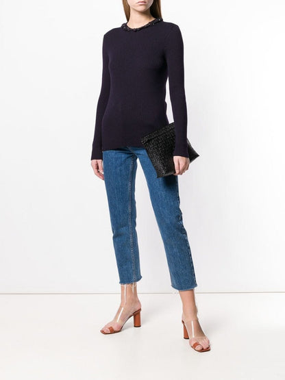 Plum Embellished Jumper