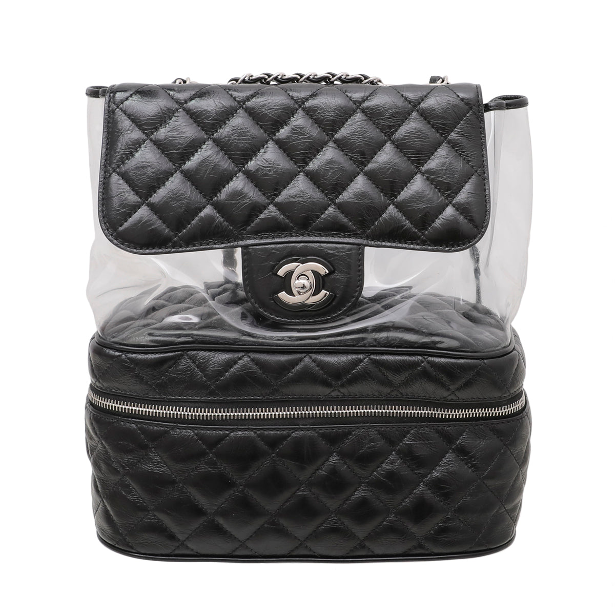Chanel Black PVC Vanity Bag Large