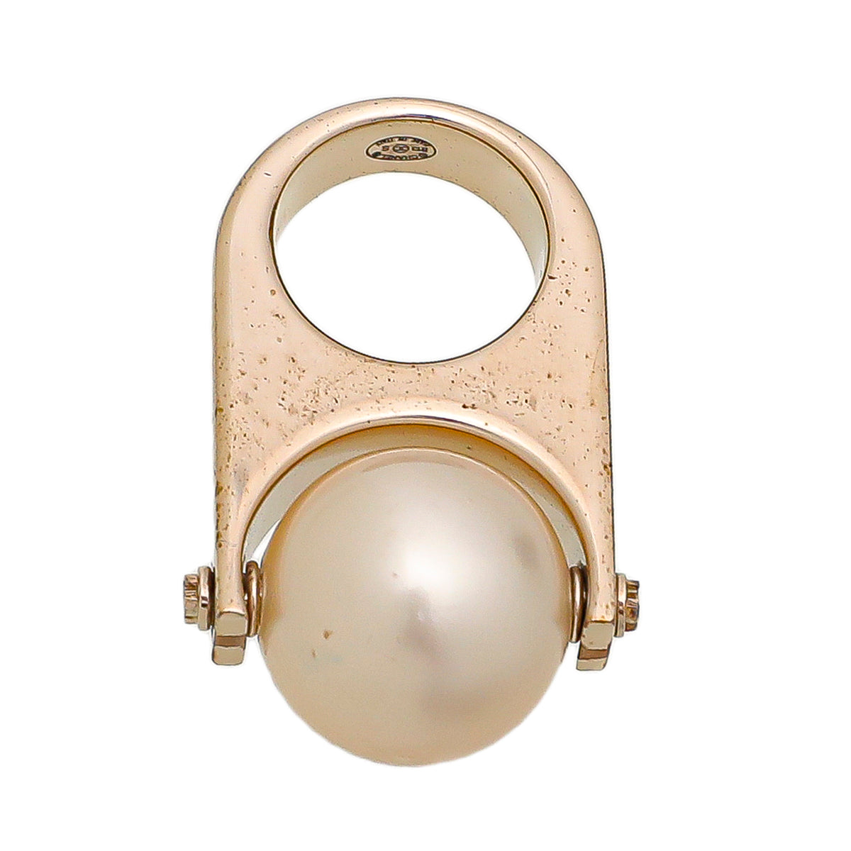 Chanel White Pearl Roulette Pearl Ring