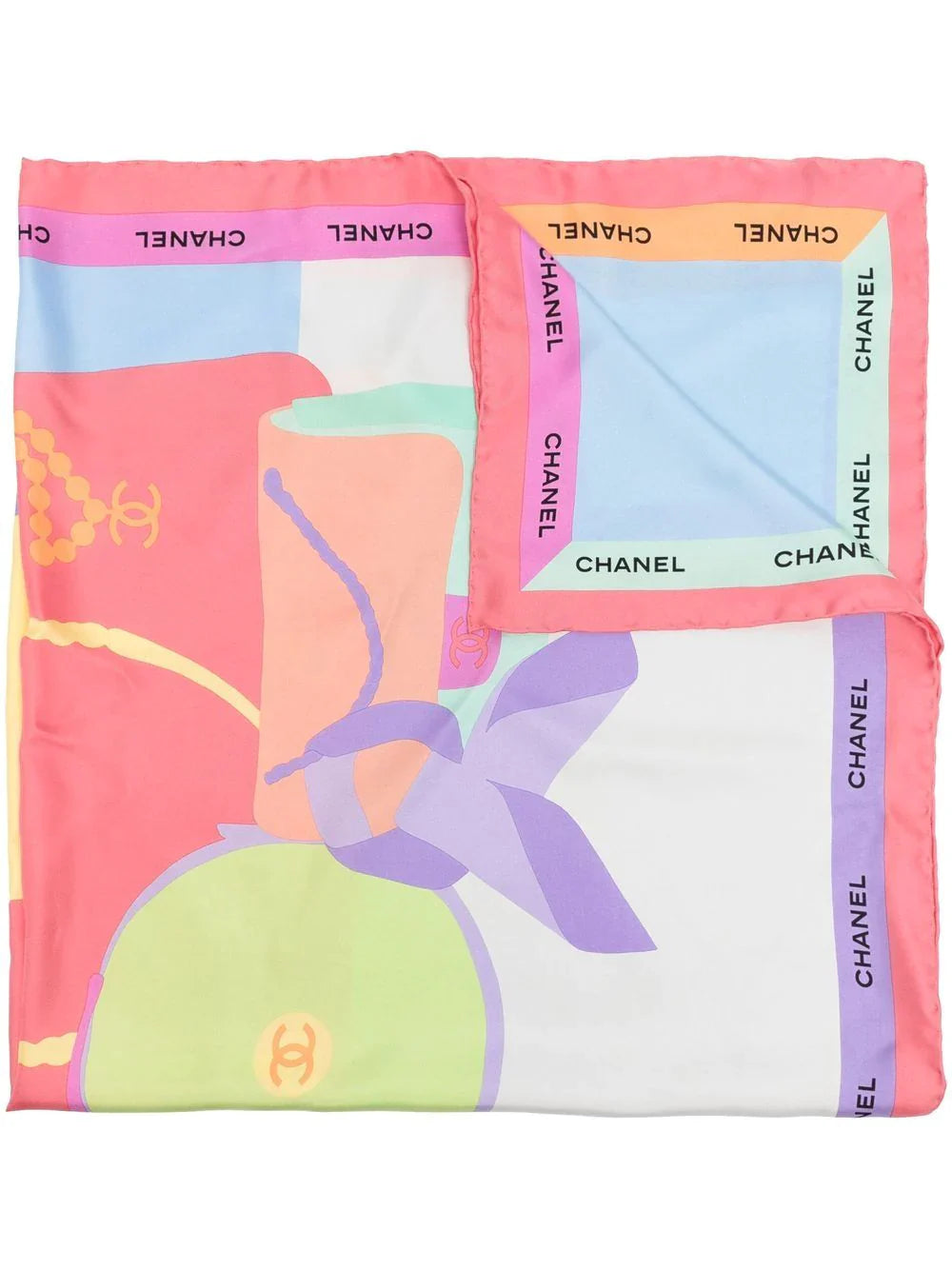 Silk Scarf with Classic Bag Print