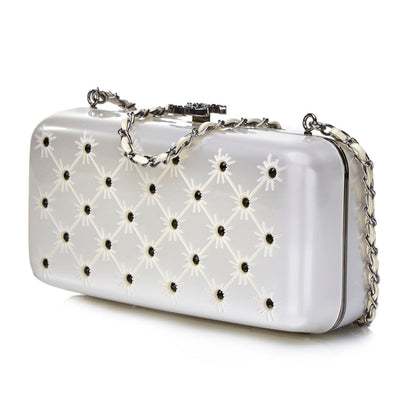 Silver Crystal-Encrusted Minaudiere
