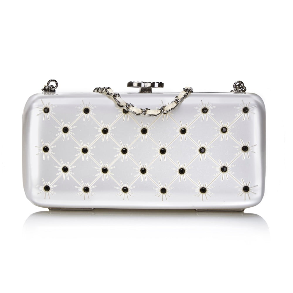 Silver Crystal-Encrusted Minaudiere