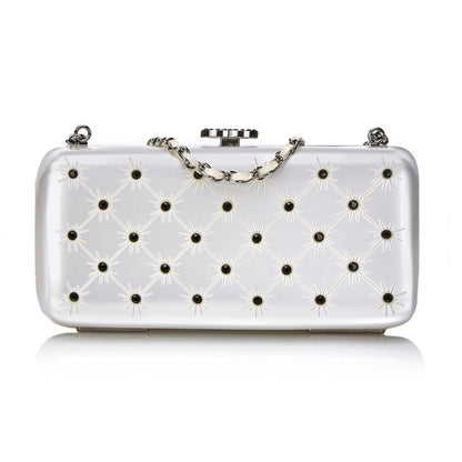 Silver Crystal-Encrusted Minaudiere