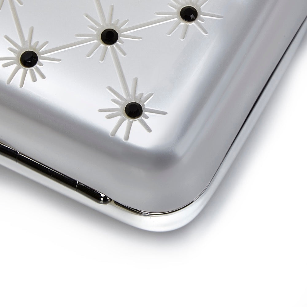 Silver Crystal-Encrusted Minaudiere
