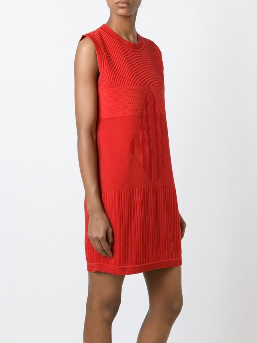 Sleeveless Red Knit Dress