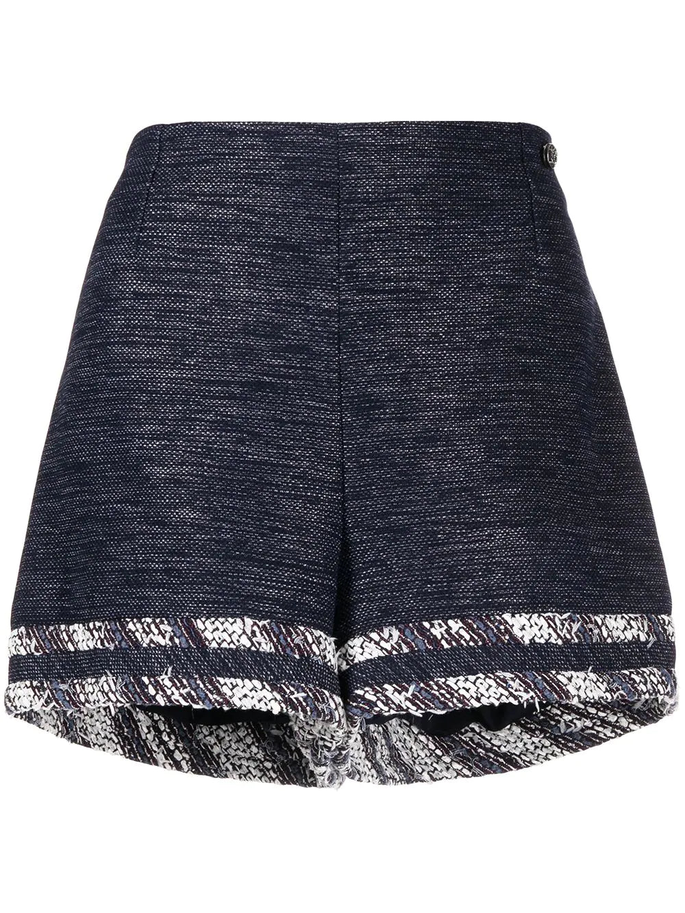 Striped Blue Tweed Shorts