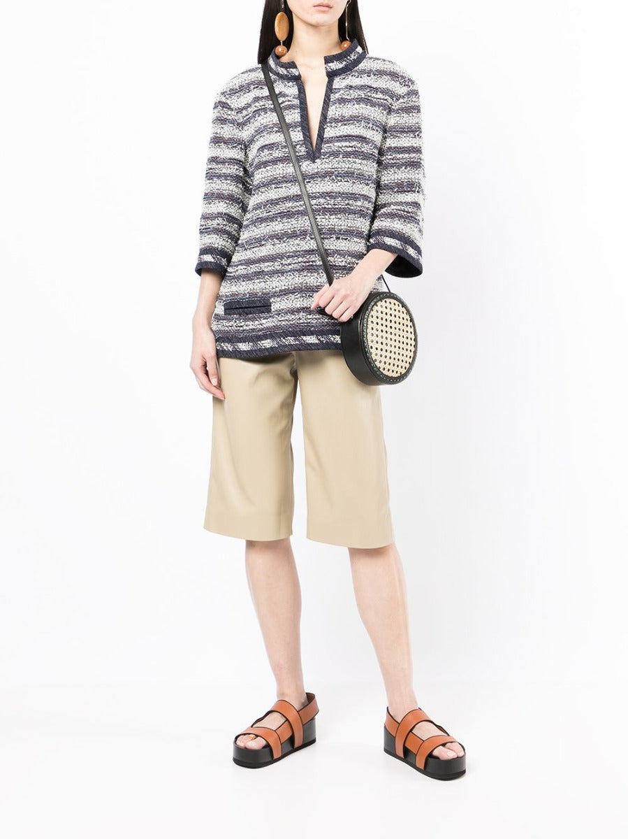 Striped Blue Tweed Tunic