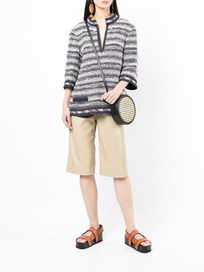 Striped Blue Tweed Tunic