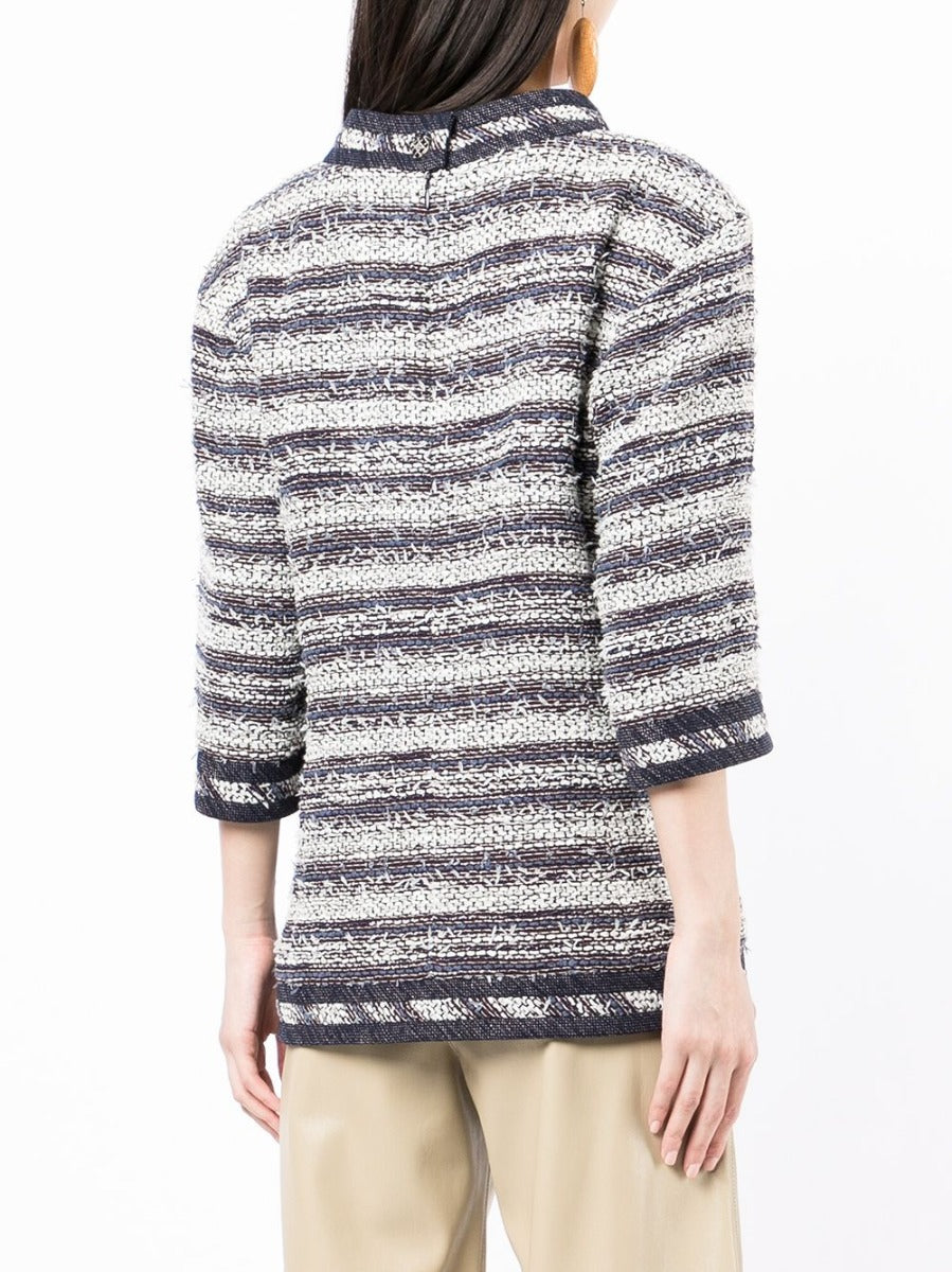 Striped Blue Tweed Tunic