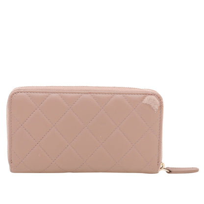 Chanel Light Brown Trendy Zip Around Wallet