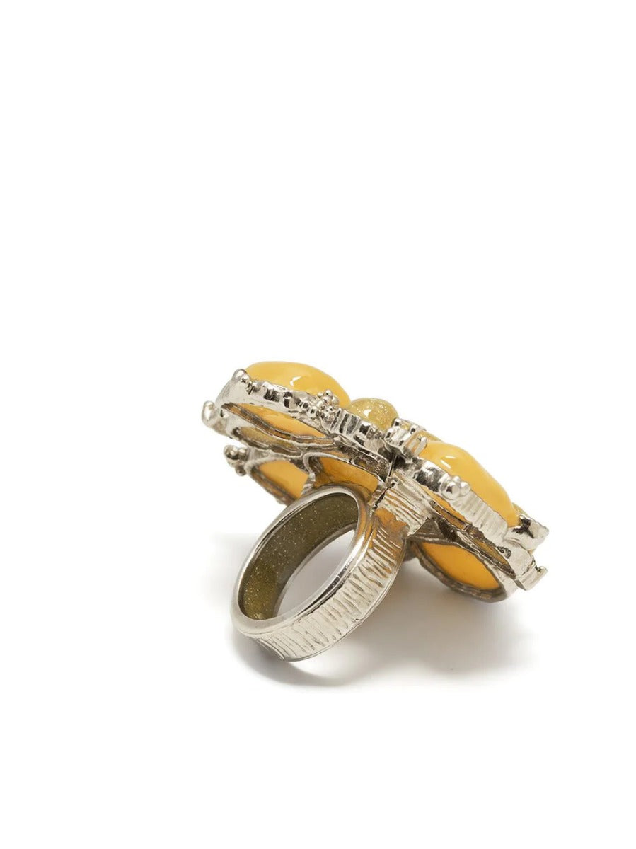 Yellow Stone Embellished Ring