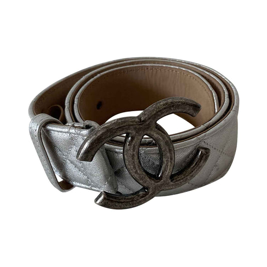 Chanel CC Logo Quilted Leather Belt