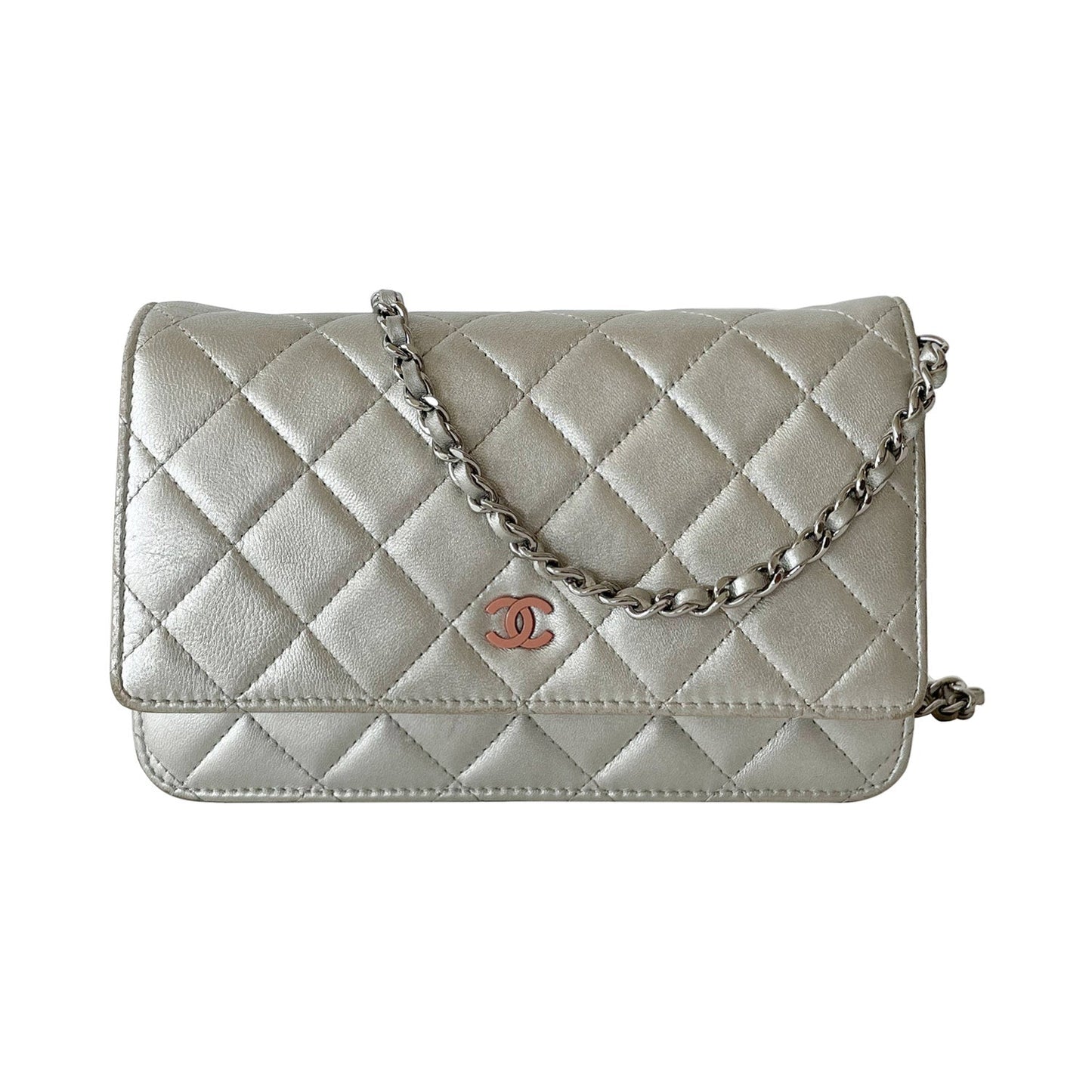 Chanel Metallic Wallet on Chain