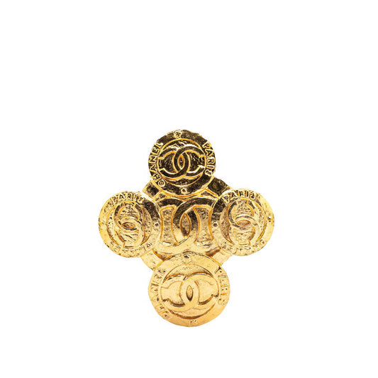 Chanel Gold Plated Coco Mark Brooch 28