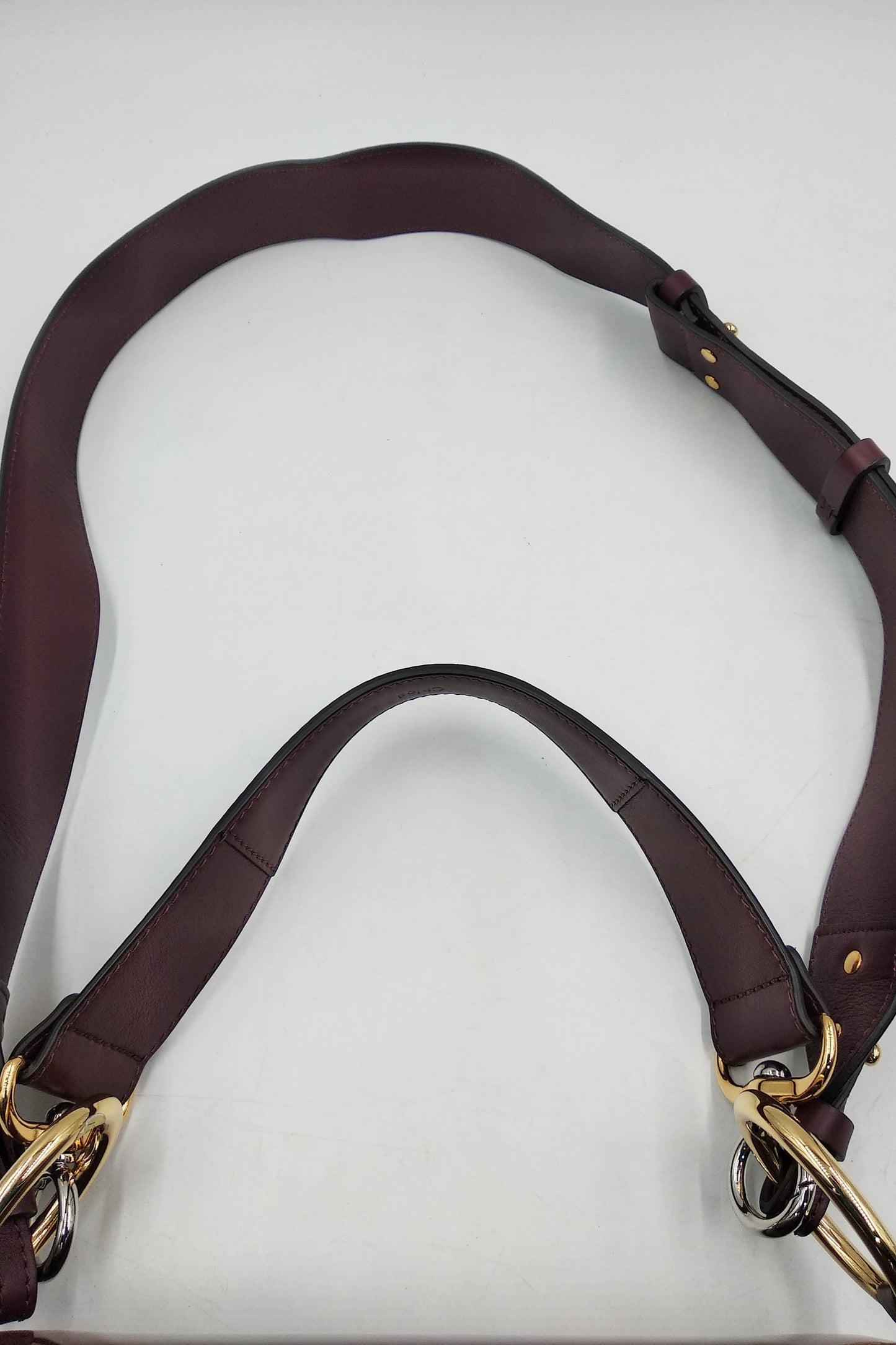 Small Chloe C Double Carry Bag Spazzolato Maroon