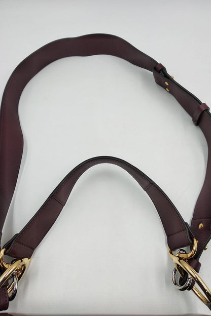 Small Chloe C Double Carry Bag Spazzolato Maroon