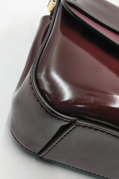 Small Chloe C Double Carry Bag Spazzolato Maroon